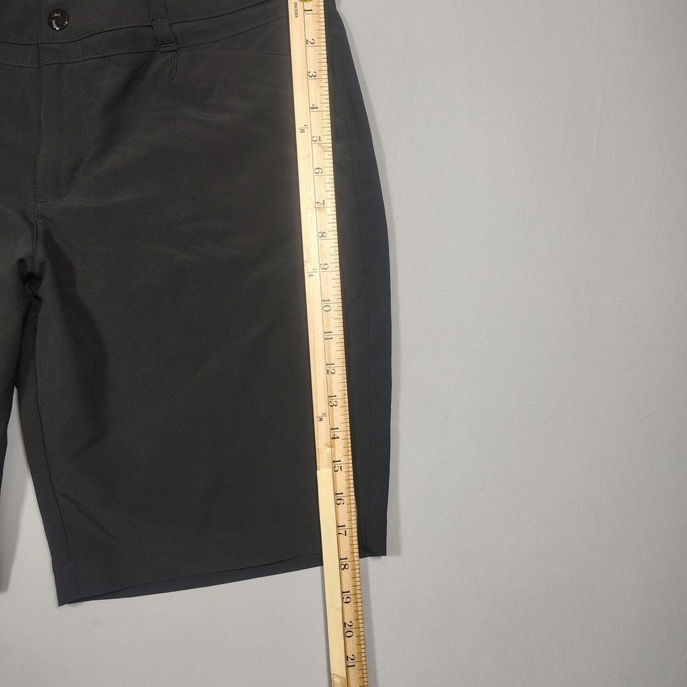 Lee Active Performance Shorts Womens 10 Black Stretch Solid Polyester Blend - Picture 8 of 10
